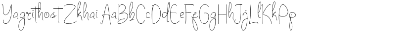Yagrithost Zkhai font