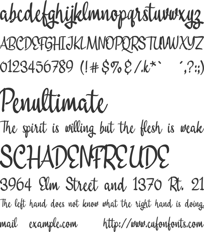 Lovestreet font preview