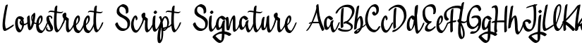 Lovestreet Script Signature font