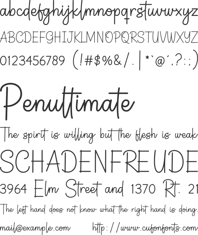 Germaint font preview