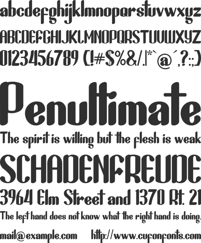 Haildany font preview