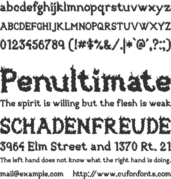Brazier Flame font preview