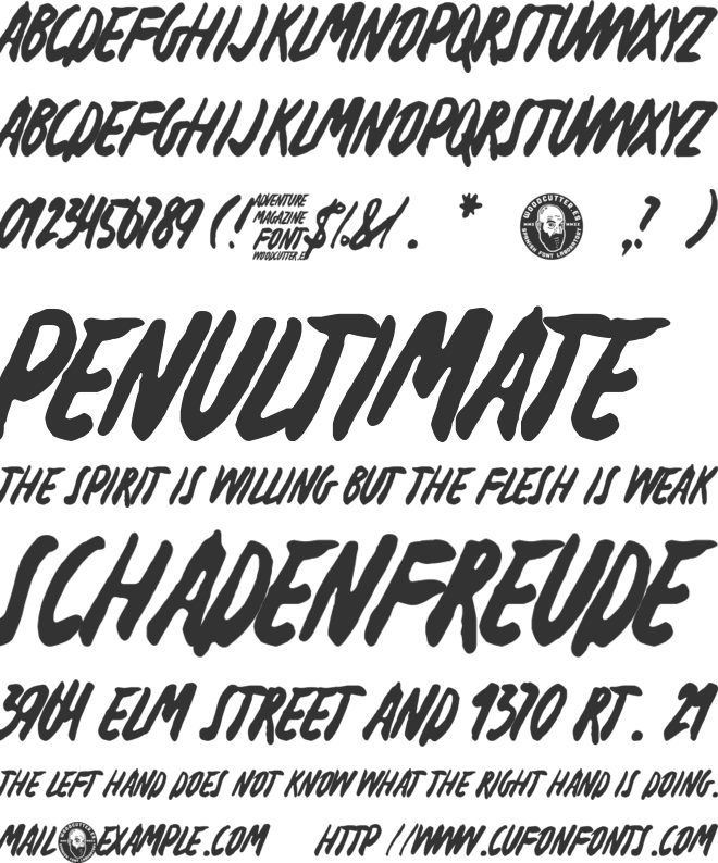 Adventure Magazine font preview