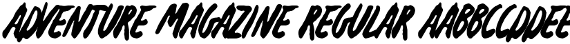 Adventure Magazine Regular font