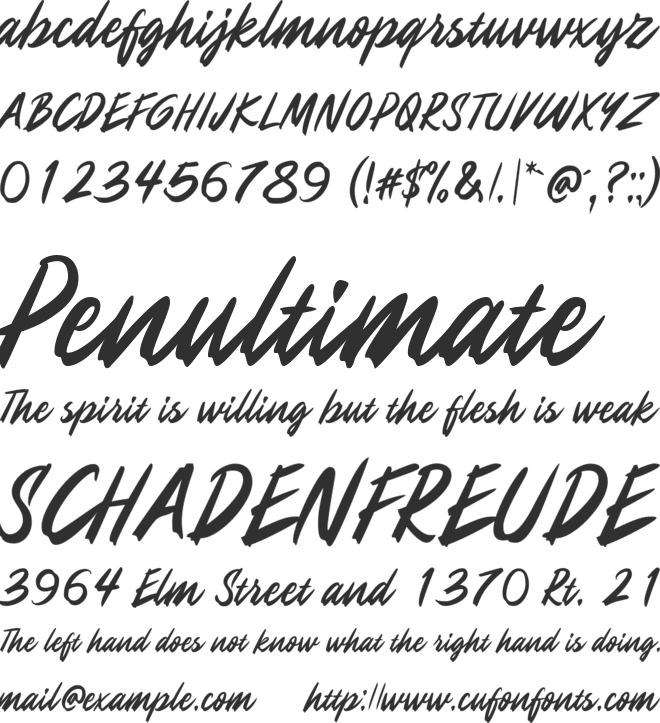 Maines font preview