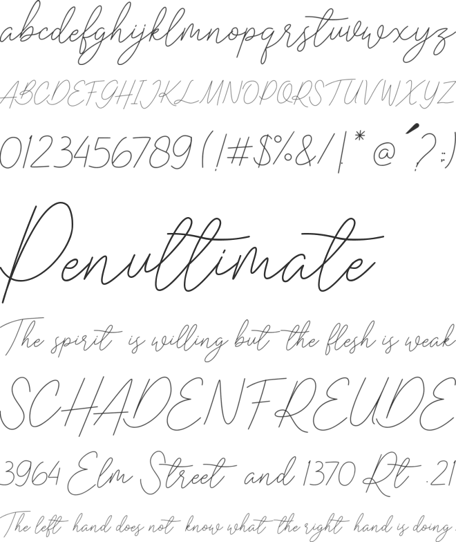 Emelynd font preview