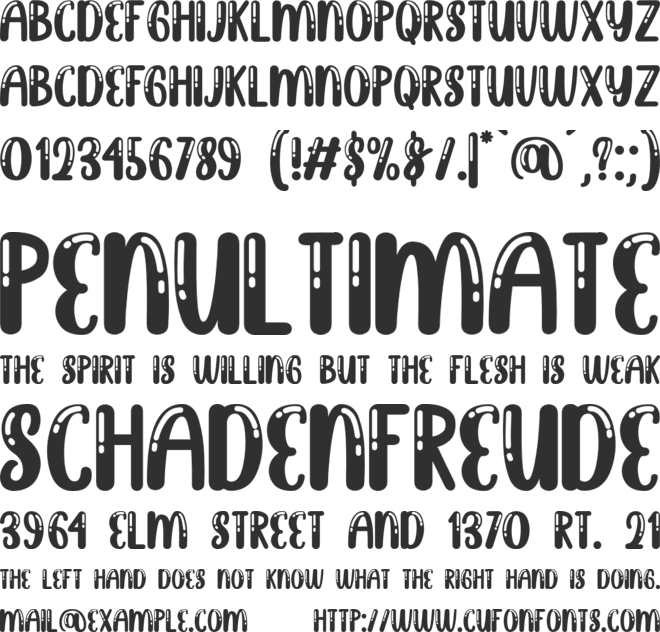 Brighly Crush font preview