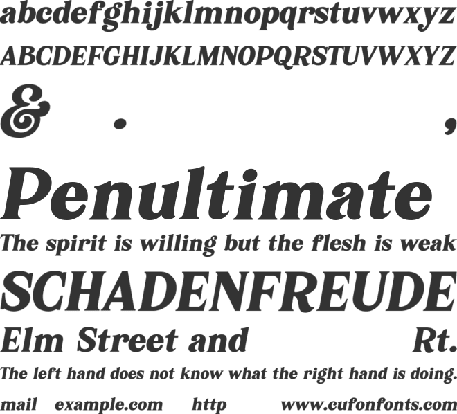 Moranke font preview