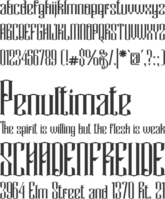 Rajawaley font preview