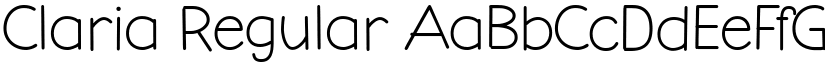 Claria Regular font