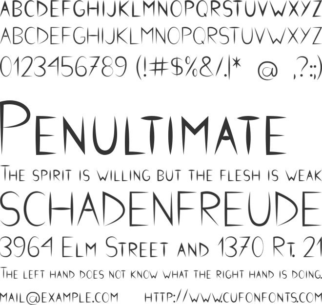 Mysterium font preview