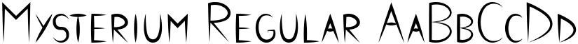 Mysterium Regular font