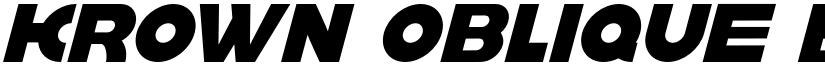 krown oblique Bold font