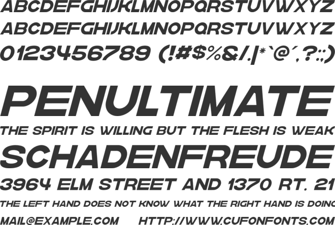 krown oblique font preview