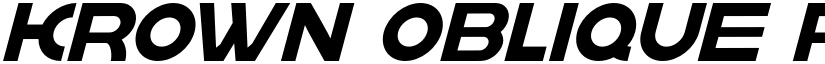 krown oblique Regular font