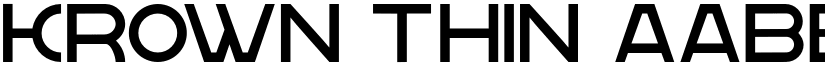 krown Thin font