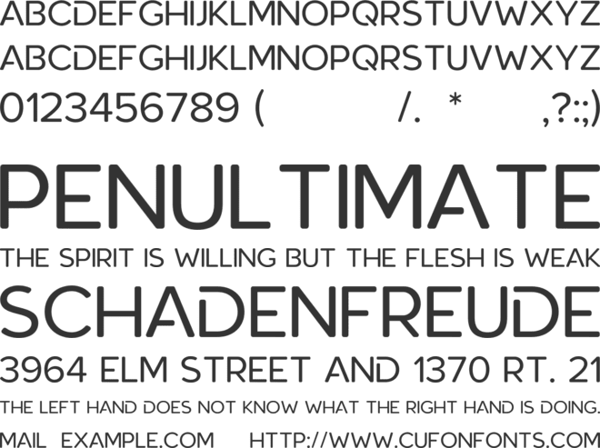 RoundorNonCommercial font preview