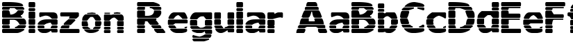 Blazon Regular font
