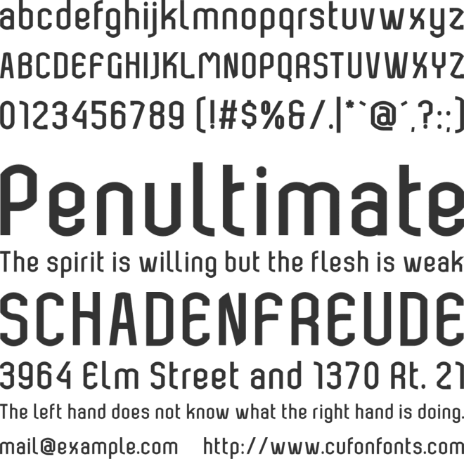 Bokeseni font preview