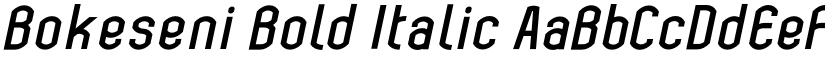 Bokeseni Bold Italic font