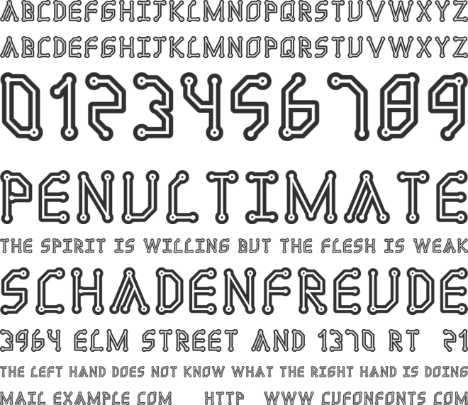 Cirquee font preview