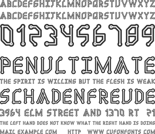 Cirquee font preview