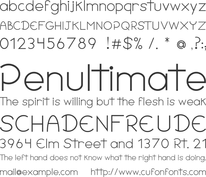 Doubt font preview