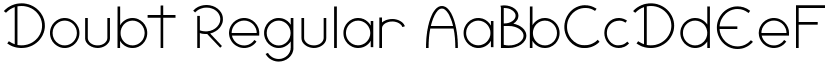 Doubt Regular font