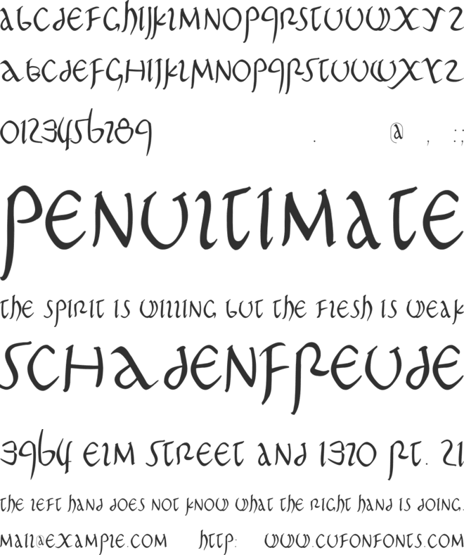 Pompeji Petit font preview