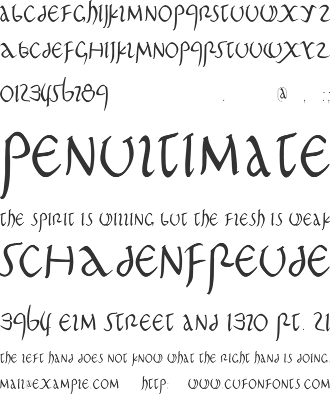 Pompeji Petit font preview