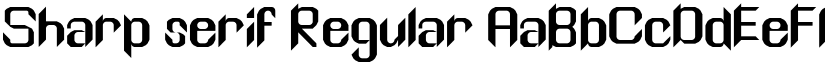 Sharp serif Regular font