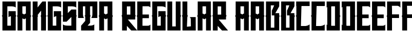 Gangsta Regular font