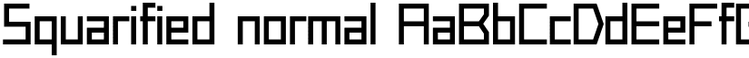 Squarified normal font