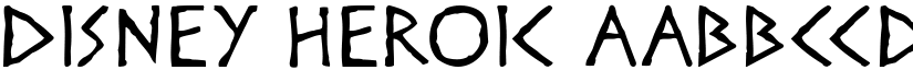 Disney Heroic font
