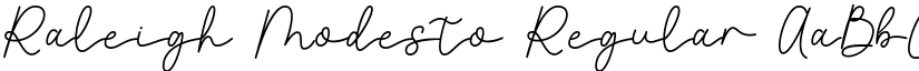 Raleigh Modesto Regular font