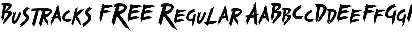 Bustracks FREE Regular font