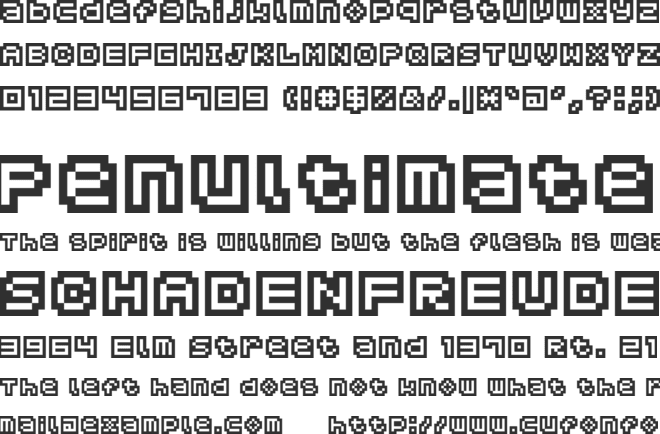 Hachicro Pro font preview