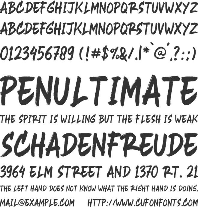 Heavy Black font preview