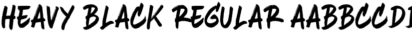 Heavy Black Regular font