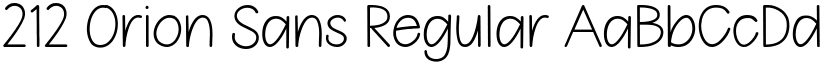 212 Orion Sans Regular font