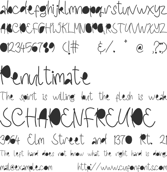 Cherryting font preview