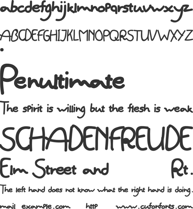 Ayana Land font preview