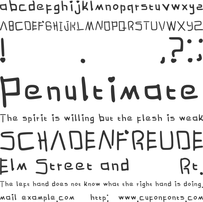 Biragata font preview
