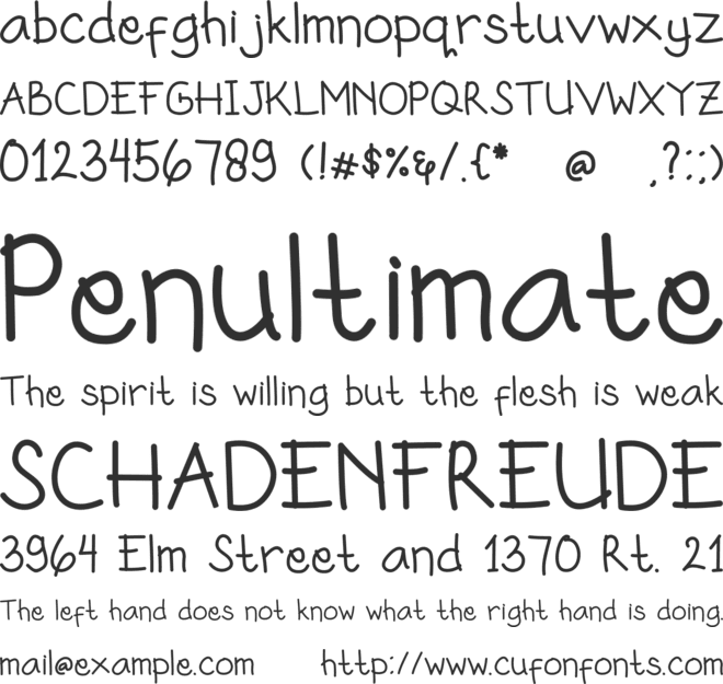 Chaca font preview