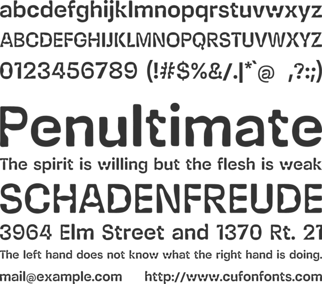 RD - Coarse font preview