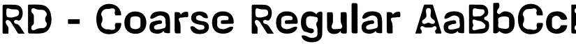 RD - Coarse Regular font