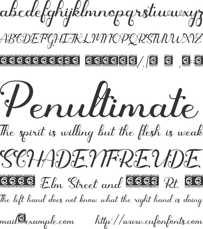 Qonitya font preview