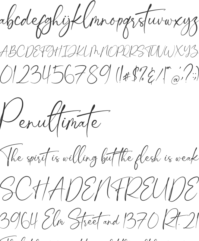 Bikambone font preview