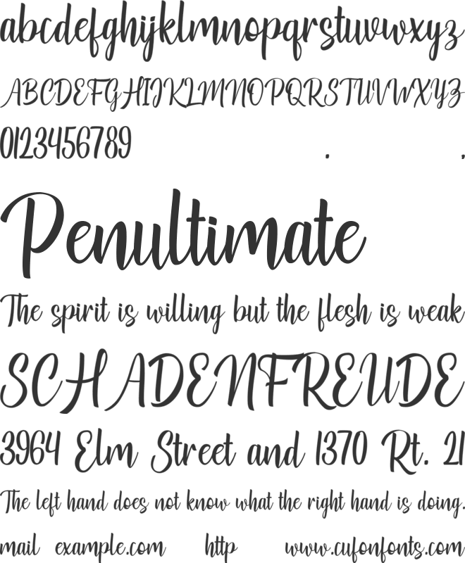 Losteria font preview