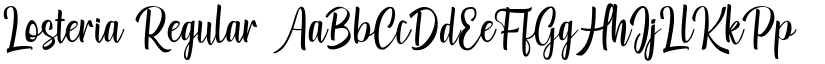 Losteria Regular font